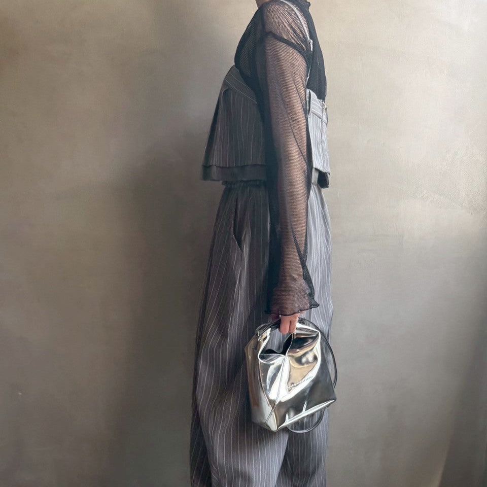 【ハモミシノオトナフク】Herrinbone stripe cami Tops