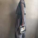 【ハモミシノオトナフク】Herrinbone stripe cami Tops