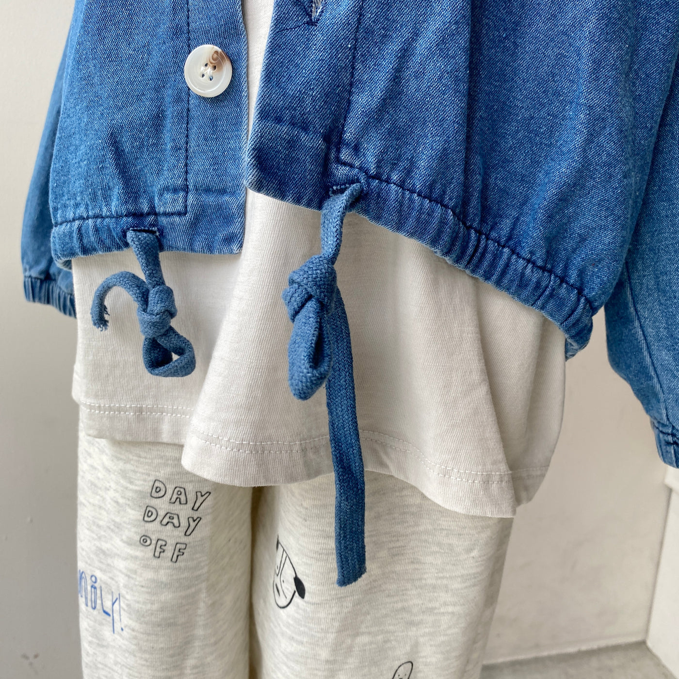 【hamomisi】Denim hooded jacket(80~120)