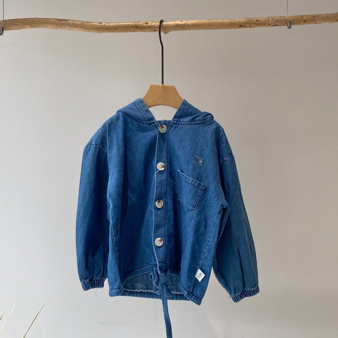 【hamomisi】Denim hooded jacket(80~120)
