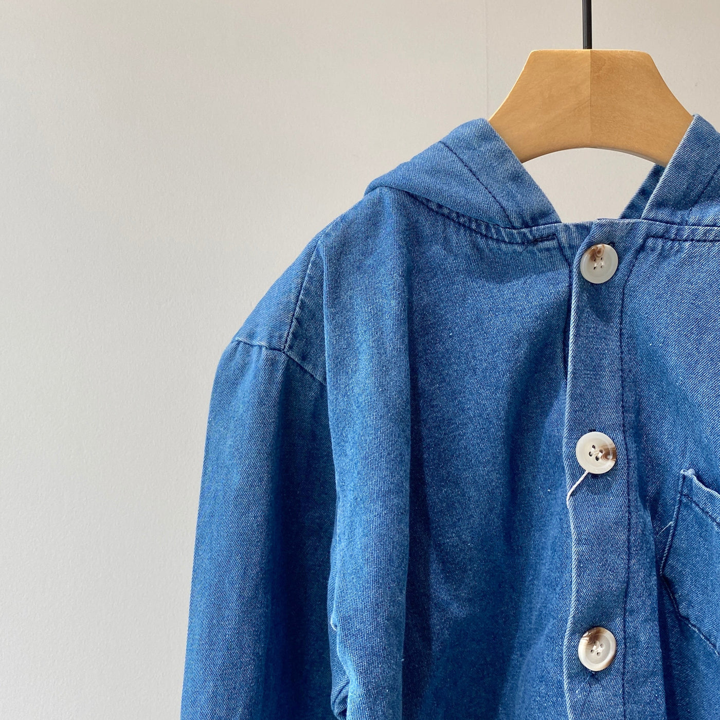 【hamomisi】Denim hooded jacket(80~120)