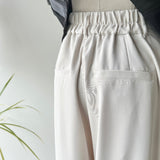 【ハモミシノオトナフク】Poly Twill Wide Tuck Pants
