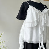 【ハモミシノオトナフク】Multi-Frill Layered Cami