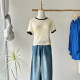 【ハモミシノオトナフク】Sheer Ringer T-Shirt