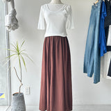 【ハモミシノオトナフク】2-way Sheer Asymmetrical Layered Tee
