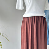 【ハモミシノオトナフク】Cooling Gathered Flare Maxi Skirt