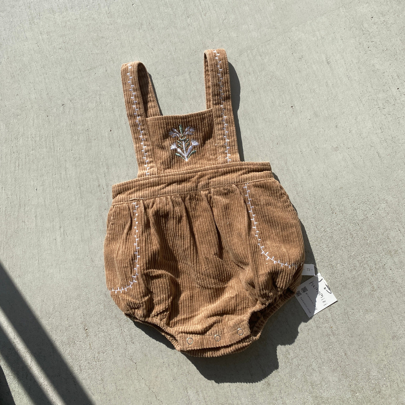 【hamomisi】Plaid overalls(73.80cm)