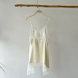 【ハモミシノオトナフク】Matte Satin Lace Camisole