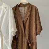【ハモミシノオトナフク】Raschel Lace Dolman Tailored Jacket