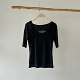 【ハモミシノオトナフク】2-way Sheer Asymmetrical Layered Tee