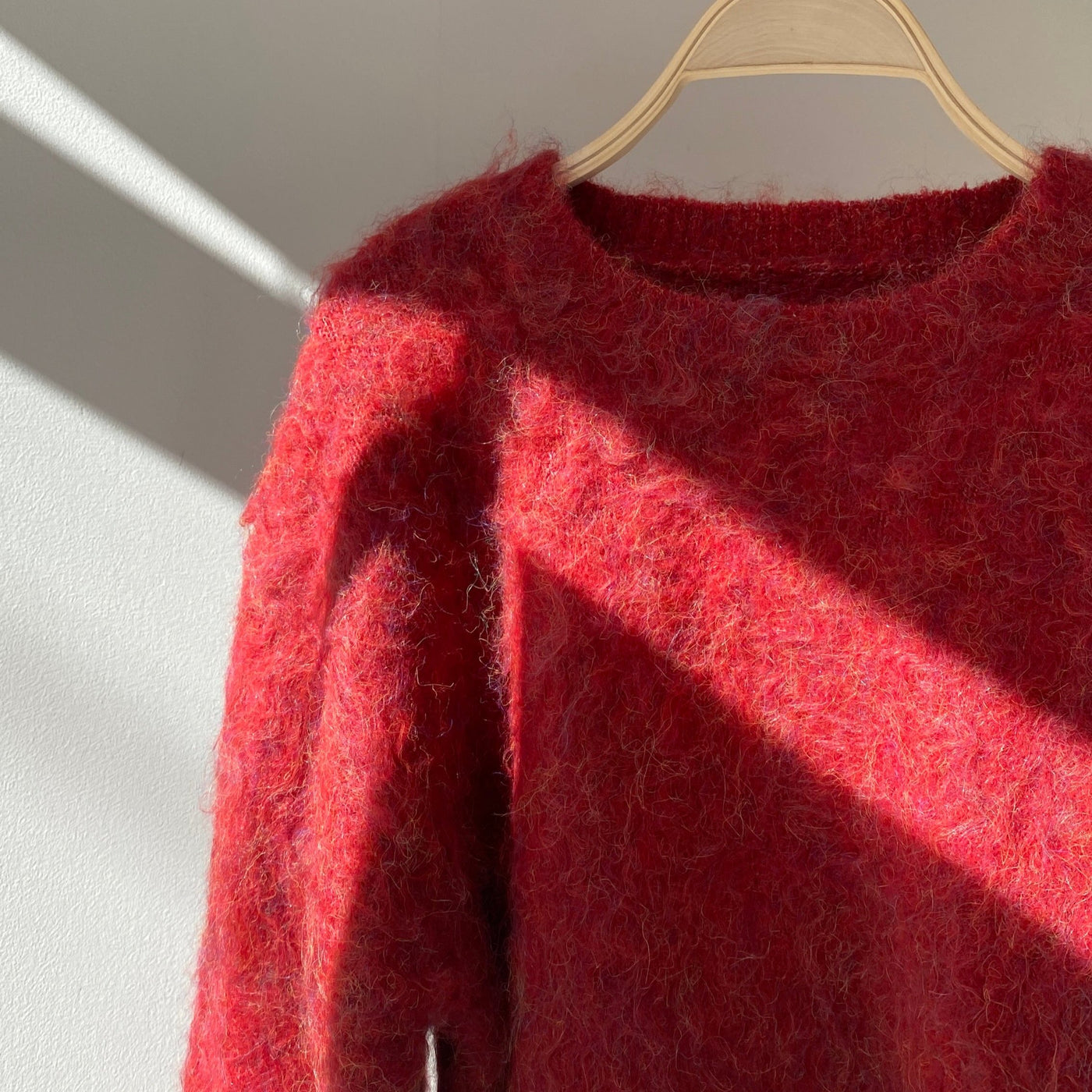 【ハモミシノオトナフク】Monster shaggy knit cropped PO