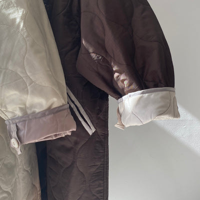 【ハモミシノオトナフク】Ripstop liner quilted long coat
