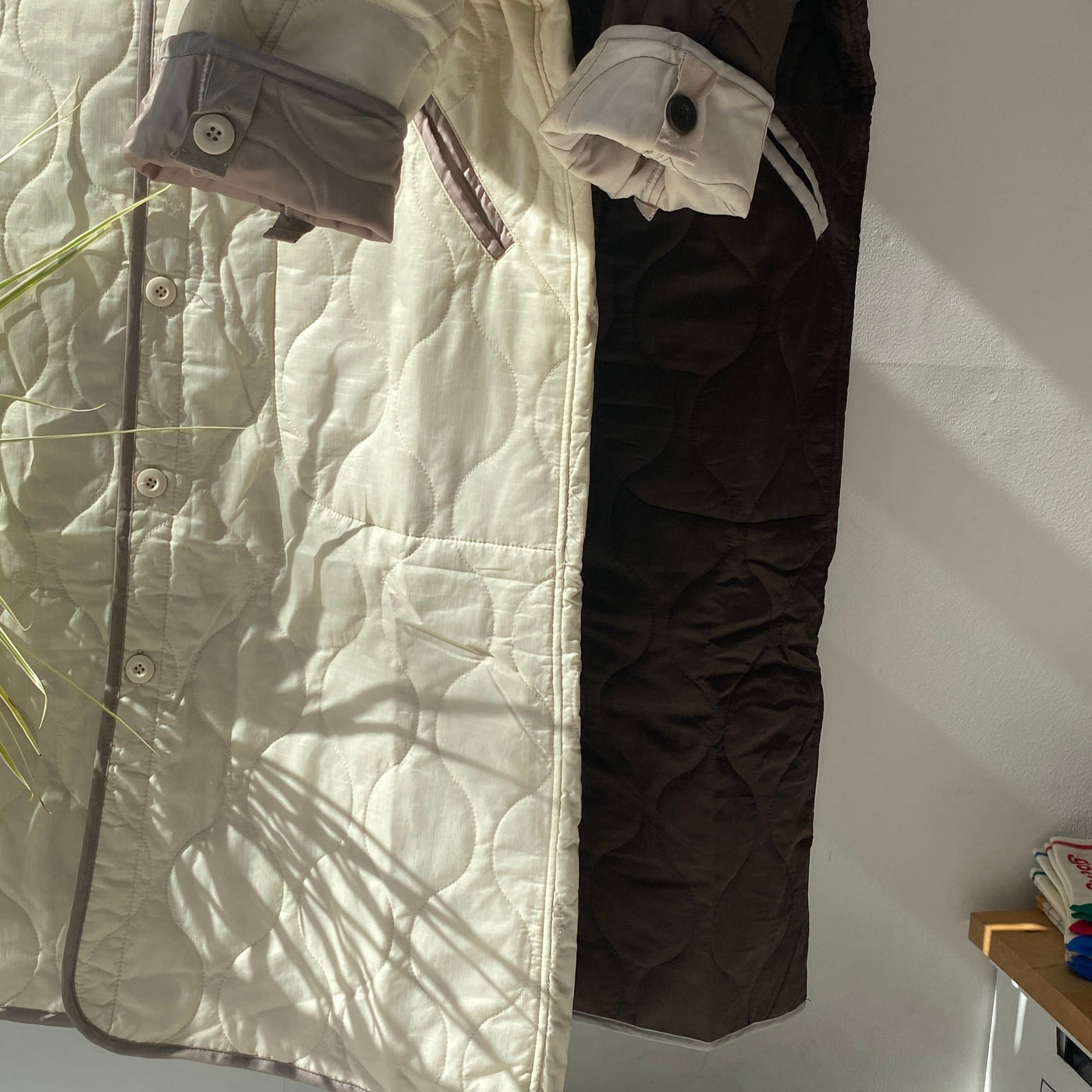 【ハモミシノオトナフク】Ripstop liner quilted long coat