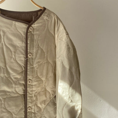 【ハモミシノオトナフク】Ripstop liner quilted long coat