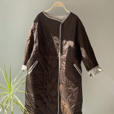 【ハモミシノオトナフク】Ripstop liner quilted long coat