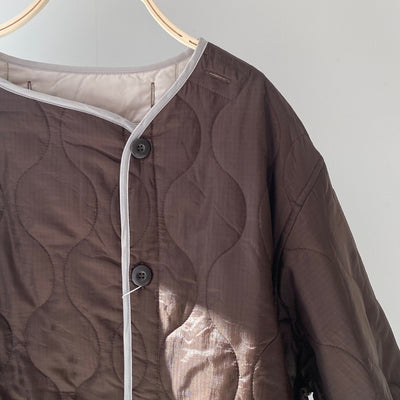 【ハモミシノオトナフク】Ripstop liner quilted long coat
