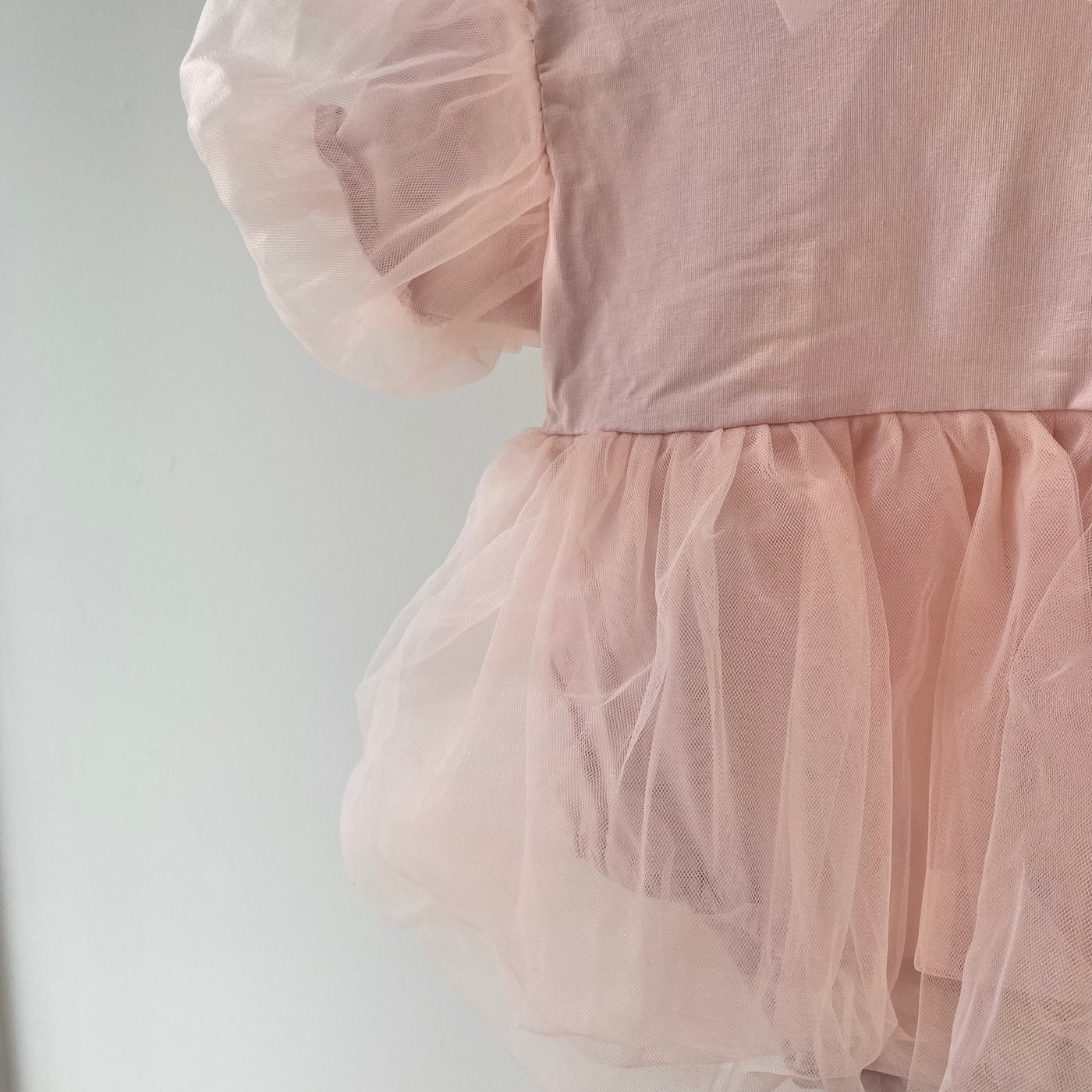 【hamomisi】Tulle fluffy short sleeve dress rompers(70.80.90cm)