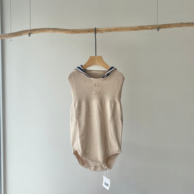 【hamomisi】Sleeveless knit rompers(80.90cm)