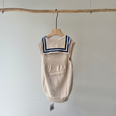【hamomisi】Sleeveless knit rompers(80.90cm)