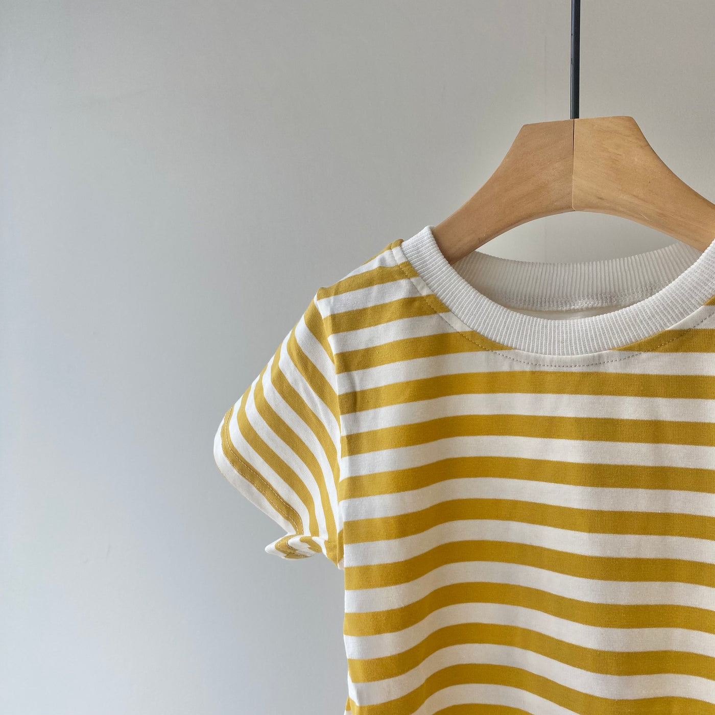 【hamomisi】Border short sleeve T-shirt rompers(80.90cm)