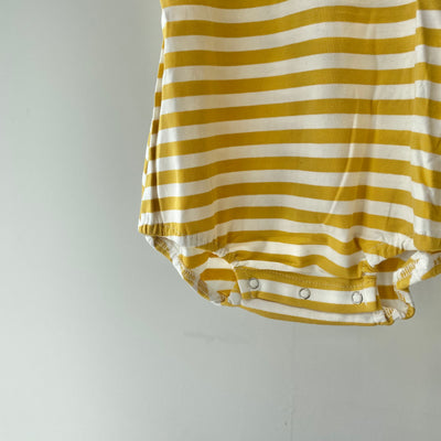 【hamomisi】Border short sleeve T-shirt rompers(80.90cm)