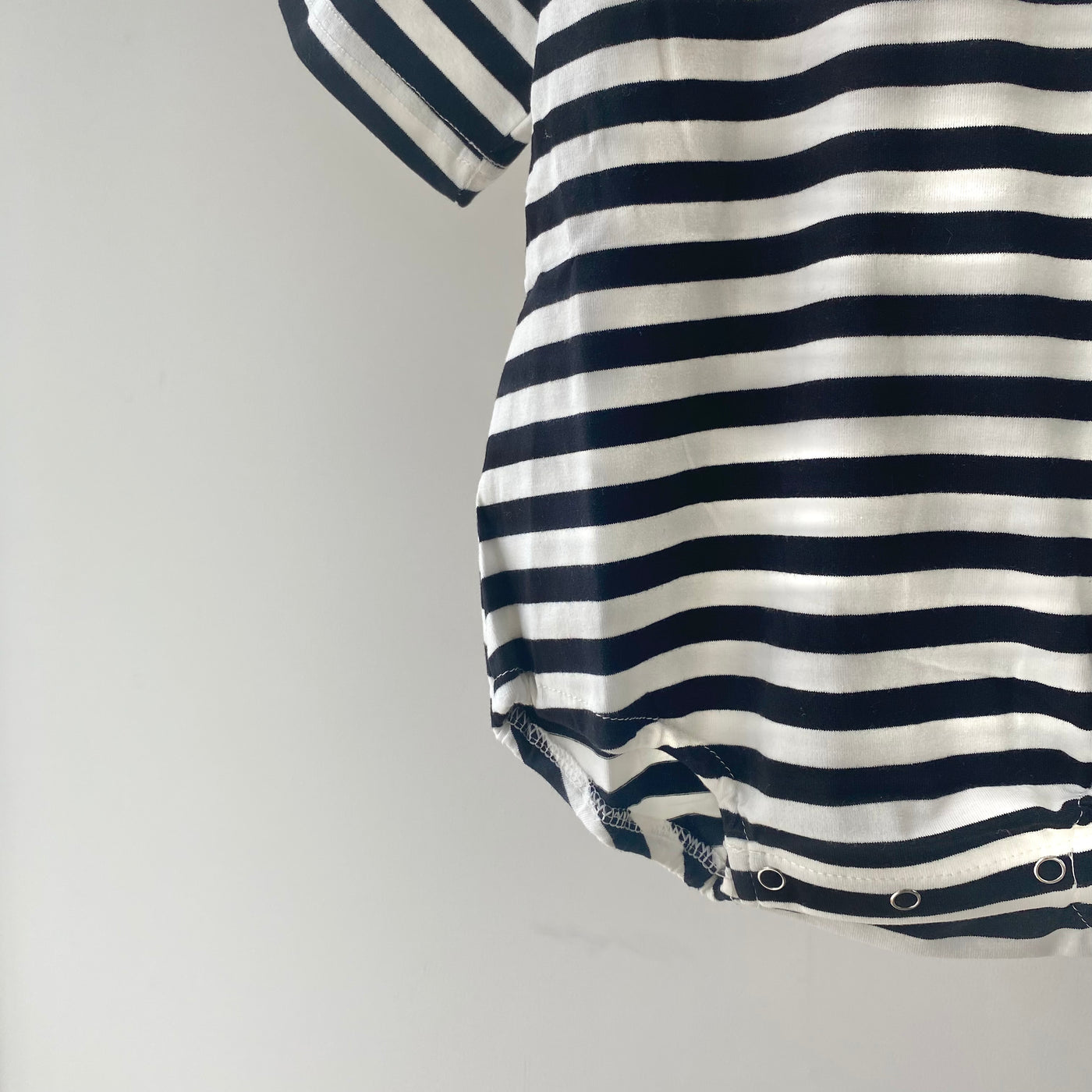 【hamomisi】Border short sleeve T-shirt rompers(80.90cm)