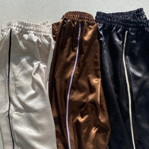 【ハモミシノオトナフク】Satin side-line pants