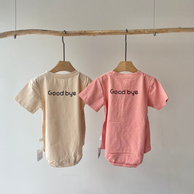 【hamomisi】Hello short sleeve T-shirt rompers(80.90cm)