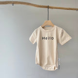 【hamomisi】Hello short sleeve T-shirt rompers(80.90cm)