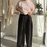 【ハモミシノオトナフク】Mohair crew neck pullover