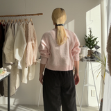 【ハモミシノオトナフク】Mohair crew neck pullover