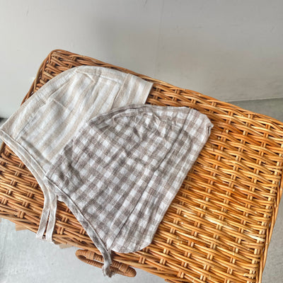 【hamomisi】Check rompers 3-piece set(70.90cm)