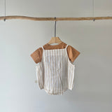 【hamomisi】Check rompers 3-piece set(70.90cm)