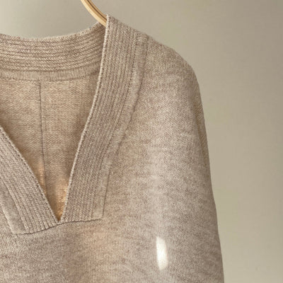 【ハモミシノオトナフク】Deep V-neck knit