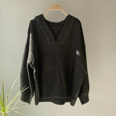 【ハモミシノオトナフク】Deep V-neck knit