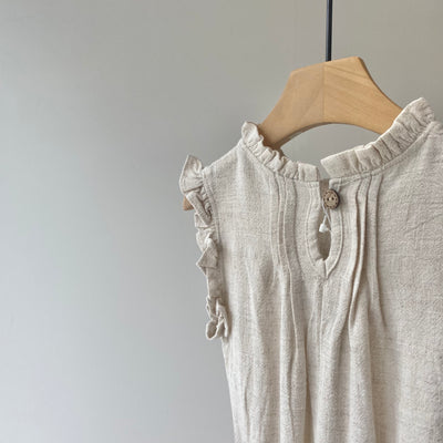 【hamomisi】Ruffle sleeve dress rompers(90cm)