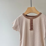 【hamomisi】Dull color rompers(73.80cm)