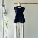 【ハモミシノオトナフク】Peplum Blouse 3-Piece Set