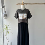 【ハモミシノオトナフク】Terrace Photo T-Shirt