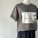 【ハモミシノオトナフク】Terrace Photo T-Shirt