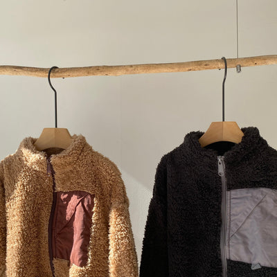 【hamomisi】Boa jacket with chest pocket(90~150)