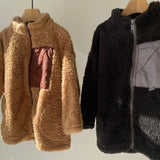 【hamomisi】Boa jacket with chest pocket(90~150)