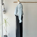 【ハモミシノオトナフク】Front Ribbon 2-Way Blouse