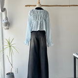 【ハモミシノオトナフク】Front Ribbon 2-Way Blouse