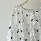 【ハモミシノオトナフク】Front Ribbon 2-Way Blouse