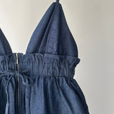 【ハモミシノオトナフク】Denim Peplum All-in-One