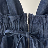 【ハモミシノオトナフク】Denim Peplum All-in-One