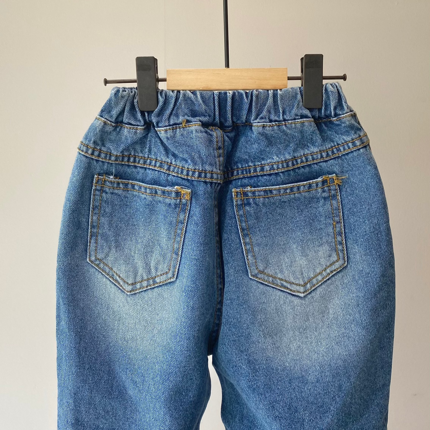 【hamomisi】Damage denim pants(90~150)