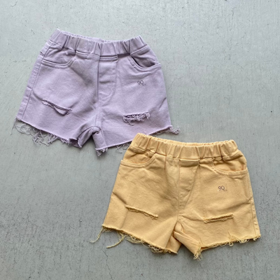 【hamomisi】Damage color short pants(90~150)