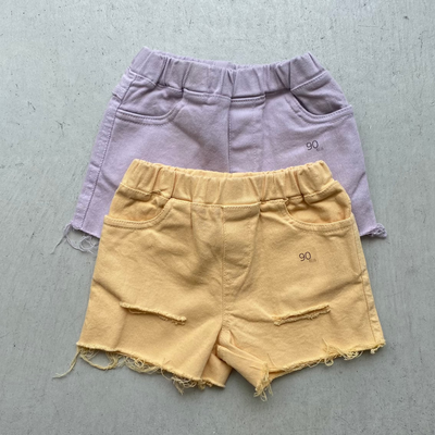 【hamomisi】Damage color short pants(90~150)